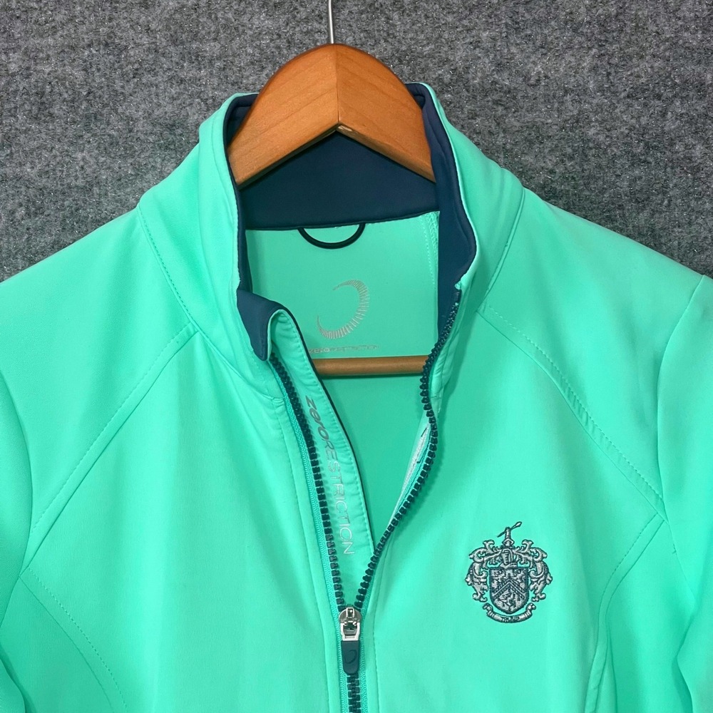 Zero Restriction Womens Green Full Zip Golf Jacket S Trump National Bedminster